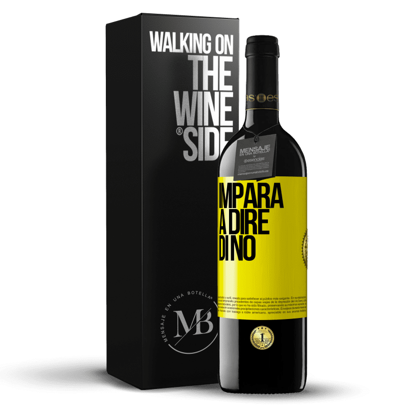 39,95 € Spedizione Gratuita | Vino rosso Edizione RED MBE Riserva Impara a dire di no Etichetta Gialla. Etichetta personalizzabile Riserva 12 Mesi Raccogliere 2015 Tempranillo