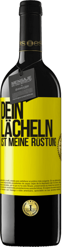39,95 € Kostenloser Versand | Rotwein RED Ausgabe MBE Reserve Dein Lächeln ist meine Rüstung Gelbes Etikett. Anpassbares Etikett Reserve 12 Monate Ernte 2016 Tempranillo