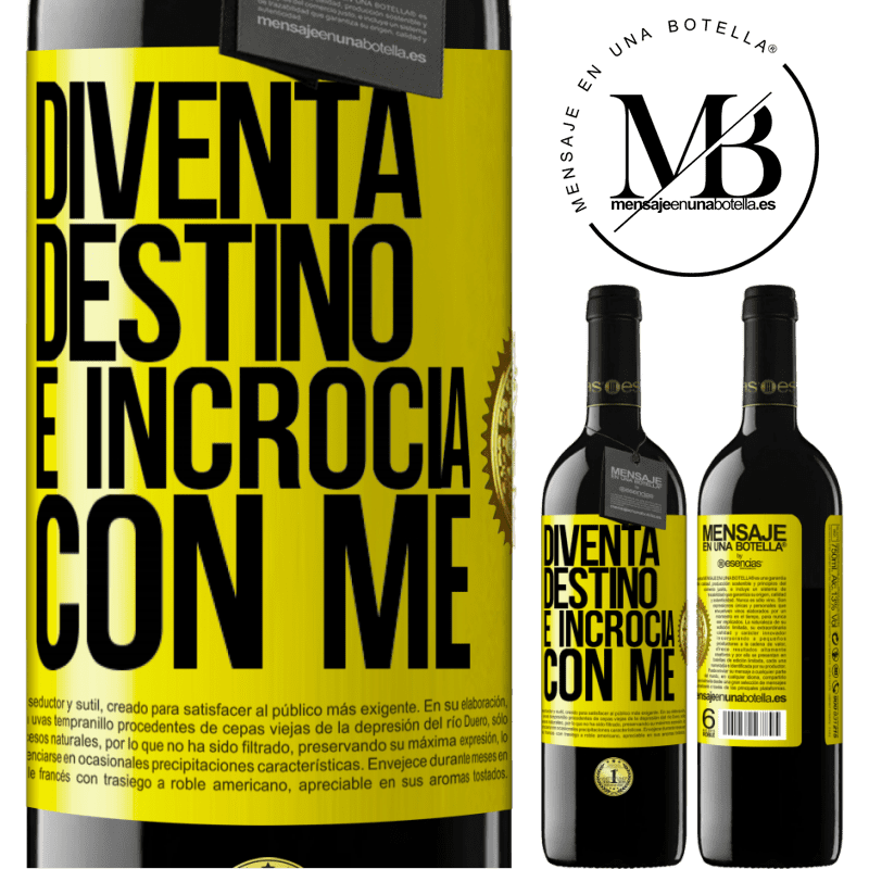 39,95 € Spedizione Gratuita | Vino rosso Edizione RED MBE Riserva Diventa destino e incrocia con me Etichetta Gialla. Etichetta personalizzabile Riserva 12 Mesi Raccogliere 2015 Tempranillo