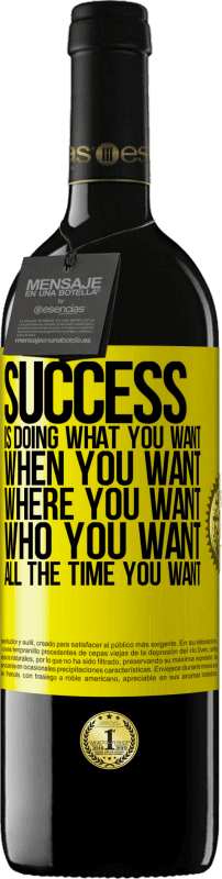 «Success is doing what you want, when you want, where you want, who you want, all the time you want» RED Edition MBE Reserve