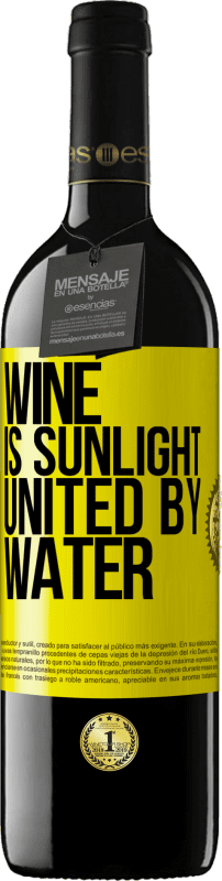 39,95 € | Red Wine RED Edition MBE Reserve Wine is sunlight, united by water Yellow Label. Customizable label Reserve 12 Months Harvest 2016 Tempranillo