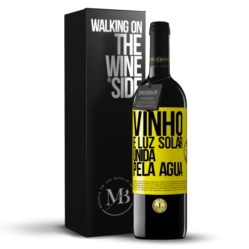 39,95 € Envio grátis | Vinho tinto Edição RED MBE Reserva Vinho é luz solar, unida pela água Etiqueta Amarela. Etiqueta personalizável Reserva 12 Meses Colheita 2015 Tempranillo