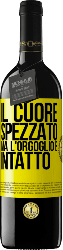 39,95 € Spedizione Gratuita | Vino rosso Edizione RED MBE Riserva Il cuore spezzato Ma l'orgoglio è intatto Etichetta Gialla. Etichetta personalizzabile Riserva 12 Mesi Raccogliere 2015 Tempranillo