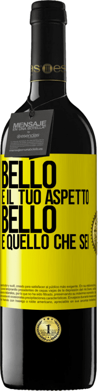 39,95 € Spedizione Gratuita | Vino rosso Edizione RED MBE Riserva Bello è il tuo aspetto, bello è quello che sei Etichetta Gialla. Etichetta personalizzabile Riserva 12 Mesi Raccogliere 2016 Tempranillo