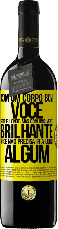 39,95 € | Vinho tinto Edição RED MBE Reserva Com um corpo bom, você pode ir longe, mas com uma mente brilhante, você não precisa ir a lugar algum Etiqueta Amarela. Etiqueta personalizável Reserva 12 Meses Colheita 2016 Tempranillo