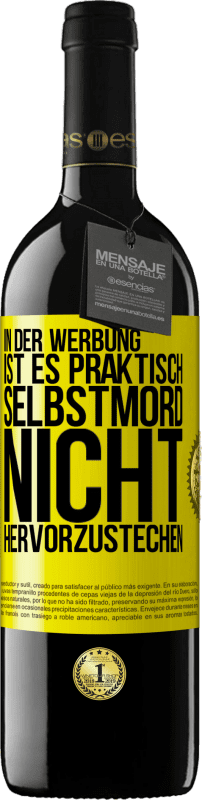 Kostenloser Versand | Rotwein RED Ausgabe MBE Reserve In der Werbung ist es praktisch Selbstmord, nicht hervorzustechen Gelbes Etikett. Anpassbares Etikett Reserve 12 Monate Ernte 2014 Tempranillo