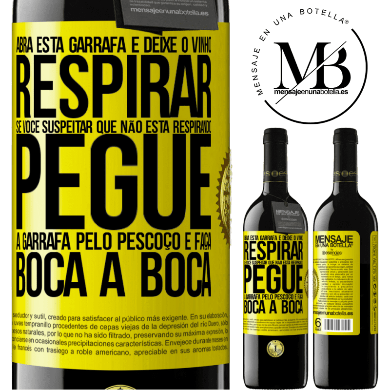 39,95 € Envio grátis | Vinho tinto Edição RED MBE Reserva Abra esta garrafa e deixe o vinho respirar. Se você suspeitar que não está respirando, pegue a garrafa pelo pescoço e faça Etiqueta Amarela. Etiqueta personalizável Reserva 12 Meses Colheita 2014 Tempranillo