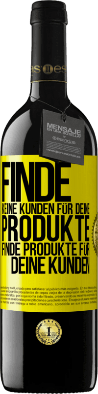 Kostenloser Versand | Rotwein RED Ausgabe MBE Reserve Finde keine Kunden für deine Produkte, finde Produkte für deine Kunden Gelbes Etikett. Anpassbares Etikett Reserve 12 Monate Ernte 2014 Tempranillo