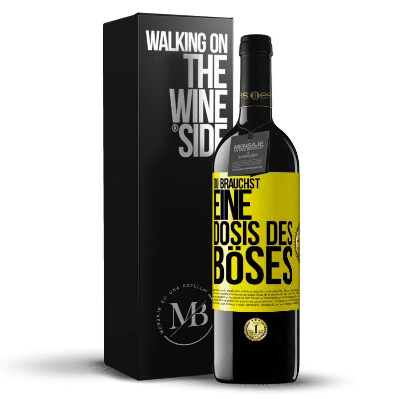 39,95 € Kostenloser Versand | Rotwein RED Ausgabe MBE Reserve Du brauchst eine Dosis des Böses Gelbes Etikett. Anpassbares Etikett Reserve 12 Monate Ernte 2015 Tempranillo