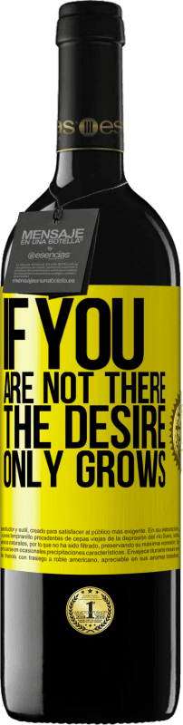 39,95 € | 赤ワイン REDエディション MBE 予約する あなたがそこにいなければ、欲望は成長するだけです 黄色のラベル. カスタマイズ可能なラベル 予約する 12 月 収穫 2016 Tempranillo