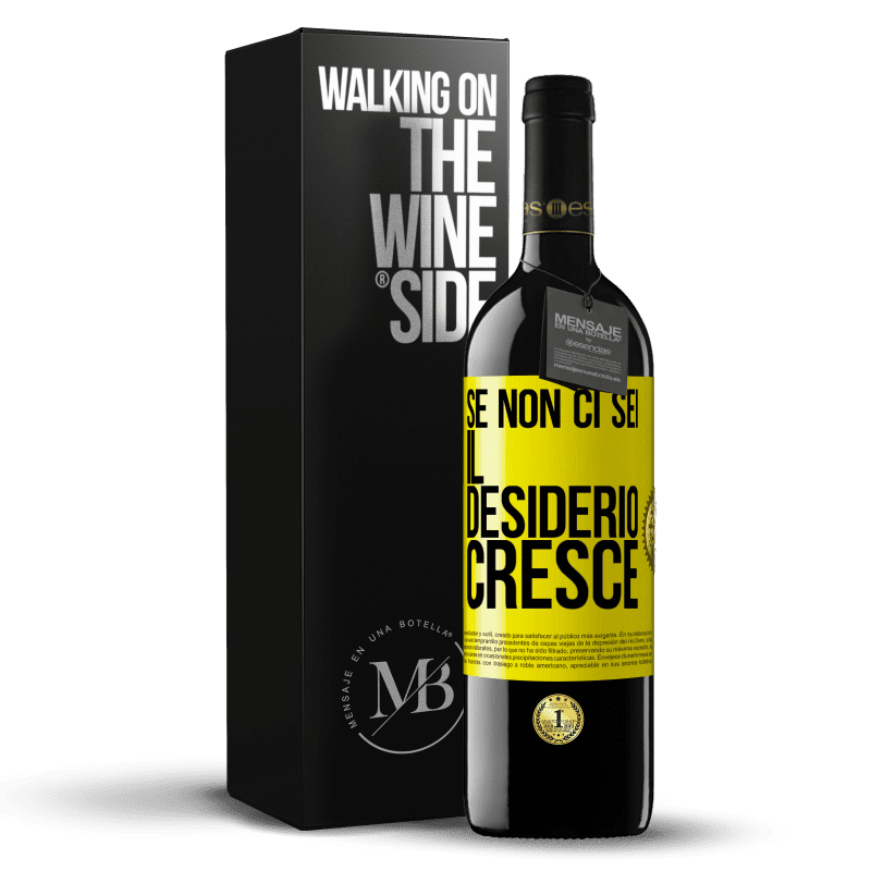 39,95 € Spedizione Gratuita | Vino rosso Edizione RED MBE Riserva Se non ci sei, il desiderio cresce Etichetta Gialla. Etichetta personalizzabile Riserva 12 Mesi Raccogliere 2015 Tempranillo