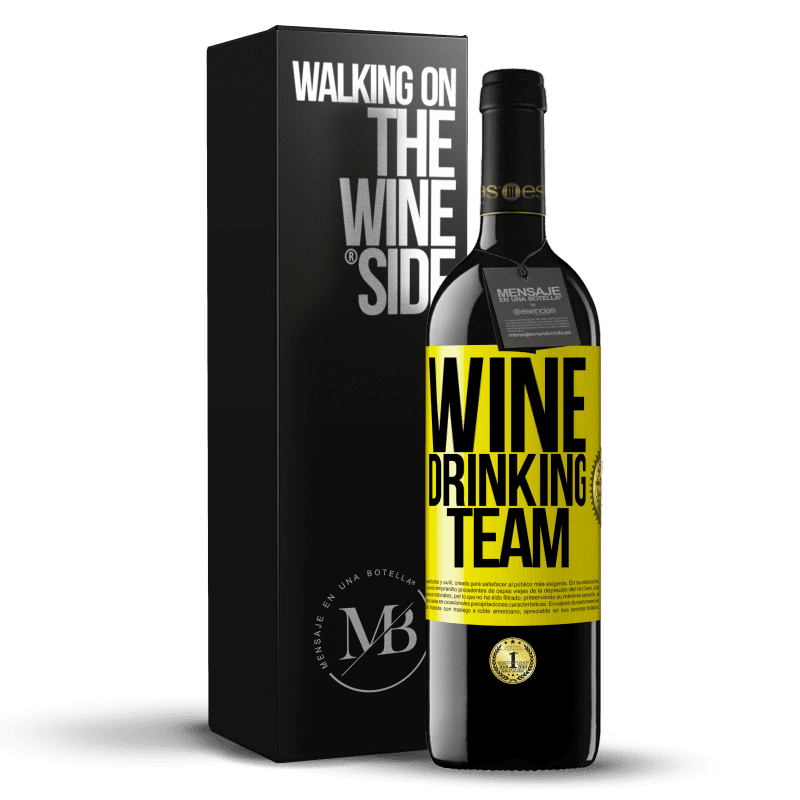 39,95 € Free Shipping | Red Wine RED Edition MBE Reserve Wine drinking team Yellow Label. Customizable label Reserve 12 Months Harvest 2014 Tempranillo