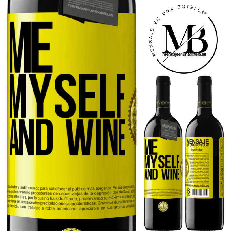 39,95 € Free Shipping | Red Wine RED Edition MBE Reserve Me, myself and wine Yellow Label. Customizable label Reserve 12 Months Harvest 2014 Tempranillo