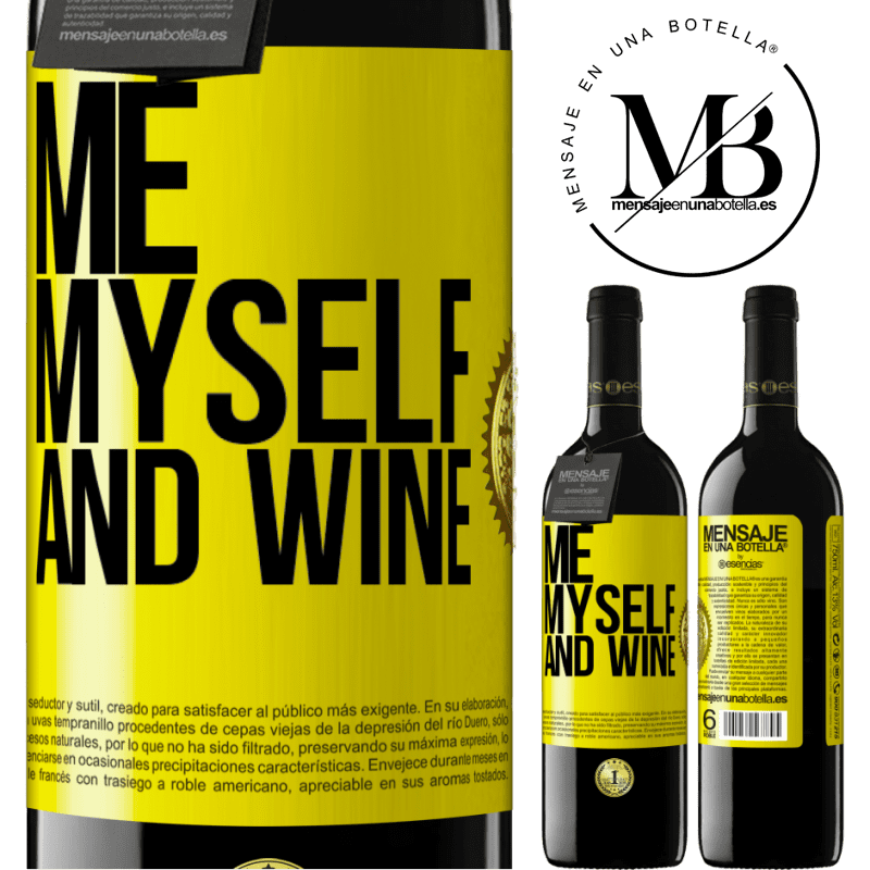 39,95 € Spedizione Gratuita | Vino rosso Edizione RED MBE Riserva Me, myself and wine Etichetta Gialla. Etichetta personalizzabile Riserva 12 Mesi Raccogliere 2014 Tempranillo