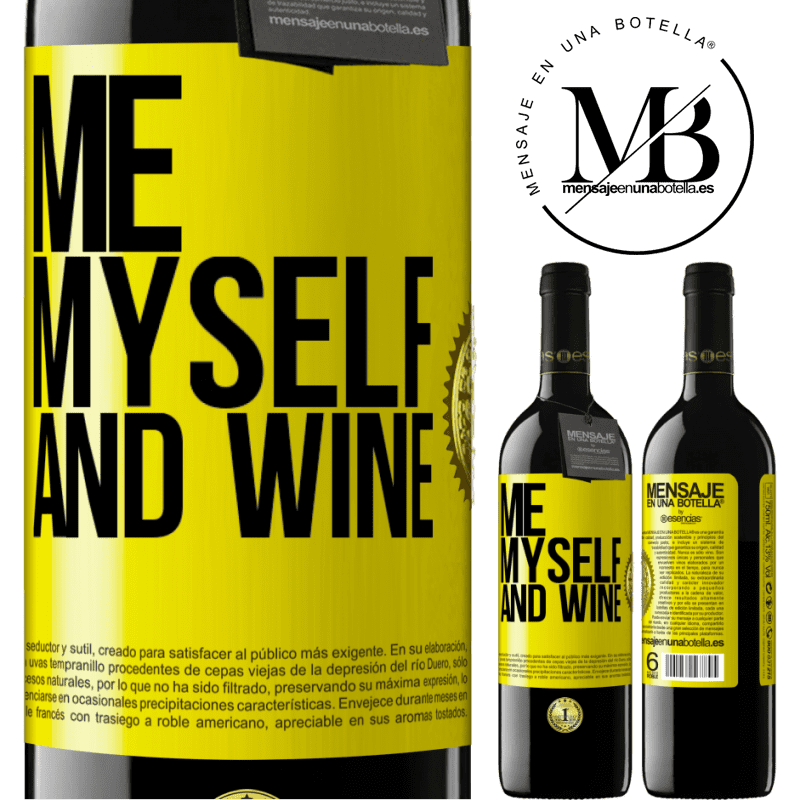 39,95 € Envio grátis | Vinho tinto Edição RED MBE Reserva Me, myself and wine Etiqueta Amarela. Etiqueta personalizável Reserva 12 Meses Colheita 2014 Tempranillo