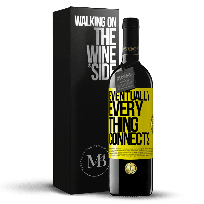 39,95 € Spedizione Gratuita | Vino rosso Edizione RED MBE Riserva Eventually, everything connects Etichetta Gialla. Etichetta personalizzabile Riserva 12 Mesi Raccogliere 2015 Tempranillo