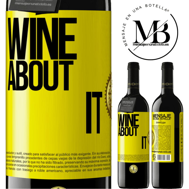 24,95 € Free Shipping | Red Wine RED Edition Crianza 6 Months Wine about it Yellow Label. Customizable label Aging in oak barrels 6 Months Harvest 2019 Tempranillo