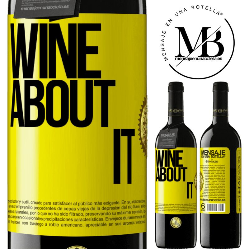 39,95 € Spedizione Gratuita | Vino rosso Edizione RED MBE Riserva Wine about it Etichetta Gialla. Etichetta personalizzabile Riserva 12 Mesi Raccogliere 2015 Tempranillo