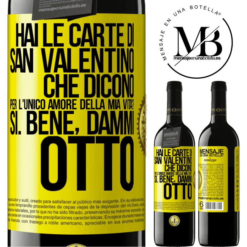 Vino san valentino etichetta personalizzata