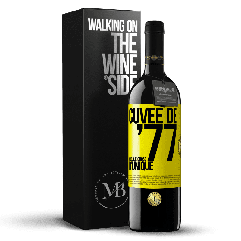 39,95 € Envoi gratuit | Vin rouge Édition RED MBE Réserve Cuvée de 77, quelque chose d'unique Étiquette Jaune. Étiquette personnalisable Réserve 12 Mois Récolte 2016 Tempranillo