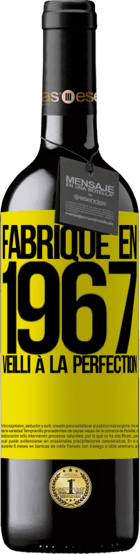 39,95 € | Vin rouge Édition RED MBE Réserve Fabriqué en 1967. Vieilli à la perfection Étiquette Jaune. Étiquette personnalisable Réserve 12 Mois Récolte 2014 Tempranillo