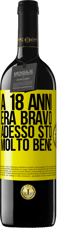 39,95 € | Vino rosso Edizione RED MBE Riserva A 18 anni era bravo. Adesso sto molto bene Etichetta Gialla. Etichetta personalizzabile Riserva 12 Mesi Raccogliere 2016 Tempranillo