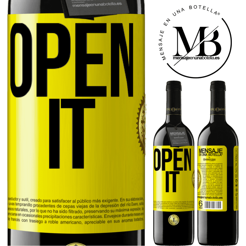 24,95 € Free Shipping | Red Wine RED Edition Crianza 6 Months Open it Yellow Label. Customizable label Aging in oak barrels 6 Months Harvest 2019 Tempranillo