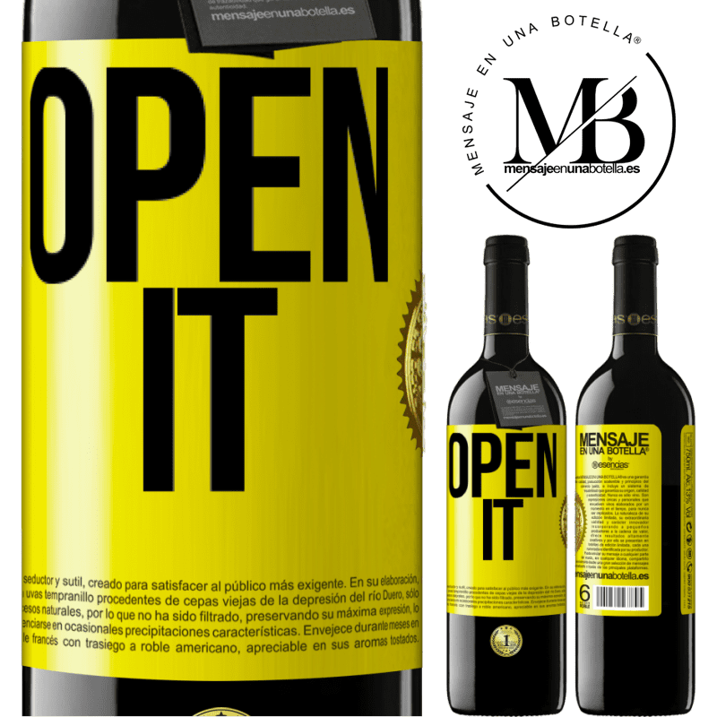 39,95 € Free Shipping | Red Wine RED Edition MBE Reserve Open it Yellow Label. Customizable label Reserve 12 Months Harvest 2015 Tempranillo