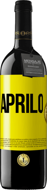 39,95 € | Vino rosso Edizione RED MBE Riserva Aprilo Etichetta Gialla. Etichetta personalizzabile Riserva 12 Mesi Raccogliere 2014 Tempranillo