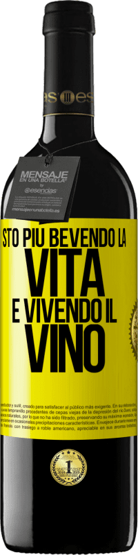 39,95 € Spedizione Gratuita | Vino rosso Edizione RED MBE Riserva Sto più bevendo la vita e vivendo il vino Etichetta Gialla. Etichetta personalizzabile Riserva 12 Mesi Raccogliere 2016 Tempranillo