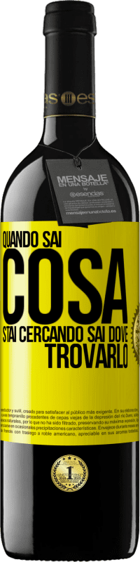 Spedizione Gratuita | Vino rosso Edizione RED MBE Riserva Quando sai cosa stai cercando, sai dove trovarlo Etichetta Gialla. Etichetta personalizzabile Riserva 12 Mesi Raccogliere 2014 Tempranillo