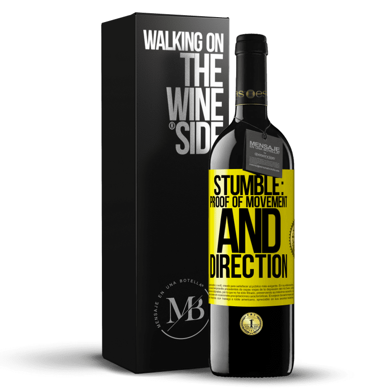 39,95 € Free Shipping | Red Wine RED Edition MBE Reserve Stumble: proof of movement and direction Yellow Label. Customizable label Reserve 12 Months Harvest 2014 Tempranillo