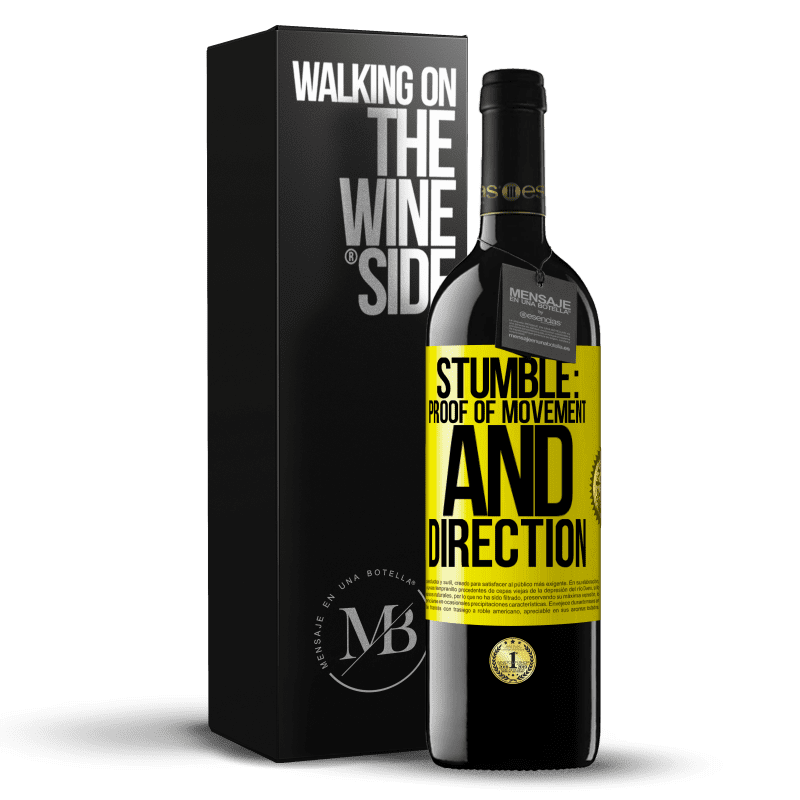 39,95 € Free Shipping | Red Wine RED Edition MBE Reserve Stumble: proof of movement and direction Yellow Label. Customizable label Reserve 12 Months Harvest 2016 Tempranillo