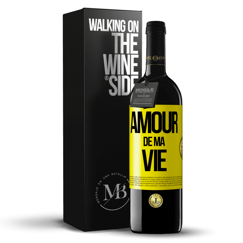 39,95 € Envoi gratuit | Vin rouge Édition RED MBE Réserve Amour de ma vie Étiquette Jaune. Étiquette personnalisable Réserve 12 Mois Récolte 2015 Tempranillo