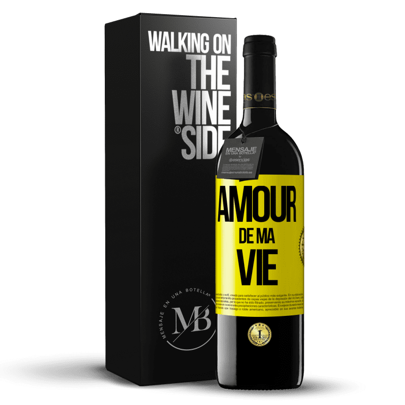 39,95 € Envoi gratuit | Vin rouge Édition RED MBE Réserve Amour de ma vie Étiquette Jaune. Étiquette personnalisable Réserve 12 Mois Récolte 2016 Tempranillo