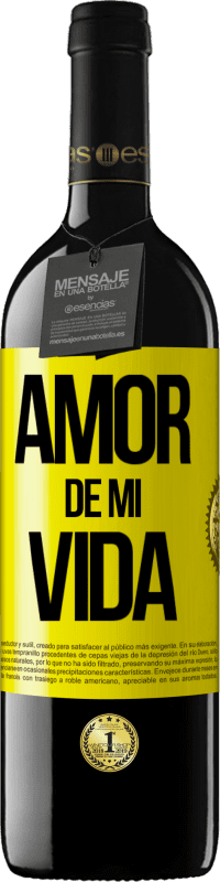 39,95 € | Vino Tinto Edición RED MBE Reserva Amor de mi vida Etiqueta Amarilla. Etiqueta personalizable Reserva 12 Meses Cosecha 2014 Tempranillo