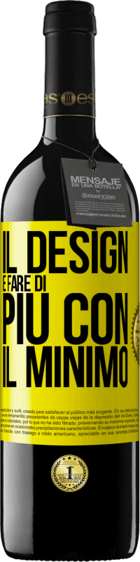 Spedizione Gratuita | Vino rosso Edizione RED MBE Riserva Il design è fare di più con il minimo Etichetta Gialla. Etichetta personalizzabile Riserva 12 Mesi Raccogliere 2014 Tempranillo