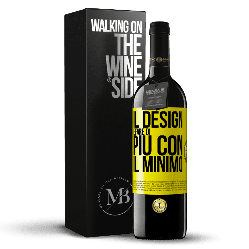 39,95 € Spedizione Gratuita | Vino rosso Edizione RED MBE Riserva Il design è fare di più con il minimo Etichetta Gialla. Etichetta personalizzabile Riserva 12 Mesi Raccogliere 2014 Tempranillo