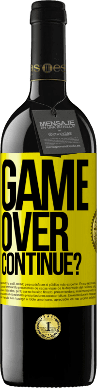 39,95 € | Red Wine RED Edition MBE Reserve GAME OVER. Continue? Yellow Label. Customizable label Reserve 12 Months Harvest 2015 Tempranillo