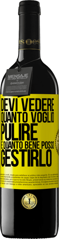 39,95 € | Vino rosso Edizione RED MBE Riserva Devi vedere quanto voglio pulire e quanto bene posso gestirlo Etichetta Gialla. Etichetta personalizzabile Riserva 12 Mesi Raccogliere 2015 Tempranillo