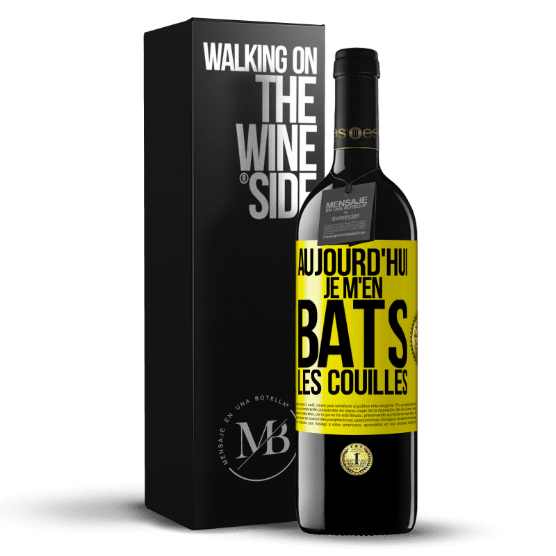 39,95 € Envoi gratuit | Vin rouge Édition RED MBE Réserve Aujourd'hui je m'en bats les couilles Étiquette Jaune. Étiquette personnalisable Réserve 12 Mois Récolte 2014 Tempranillo