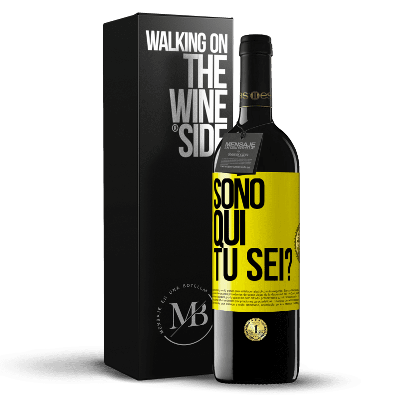 39,95 € Spedizione Gratuita | Vino rosso Edizione RED MBE Riserva Sono qui. Tu sei? Etichetta Gialla. Etichetta personalizzabile Riserva 12 Mesi Raccogliere 2014 Tempranillo