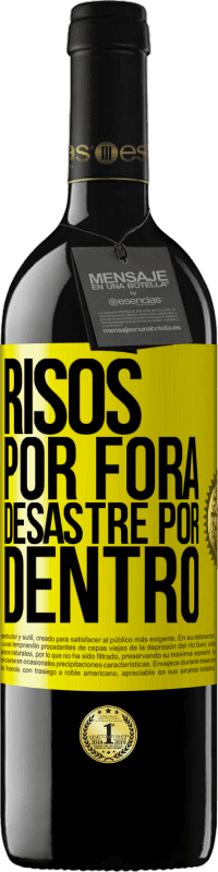 39,95 € Envio grátis | Vinho tinto Edição RED MBE Reserva Risos por fora, desastre por dentro Etiqueta Amarela. Etiqueta personalizável Reserva 12 Meses Colheita 2016 Tempranillo