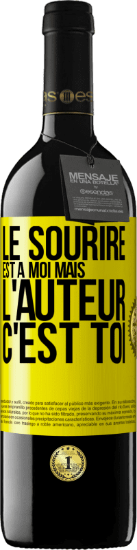 39,95 € Envoi gratuit | Vin rouge Édition RED MBE Réserve Le sourire est à moi, mais l'auteur c'est toi Étiquette Jaune. Étiquette personnalisable Réserve 12 Mois Récolte 2015 Tempranillo