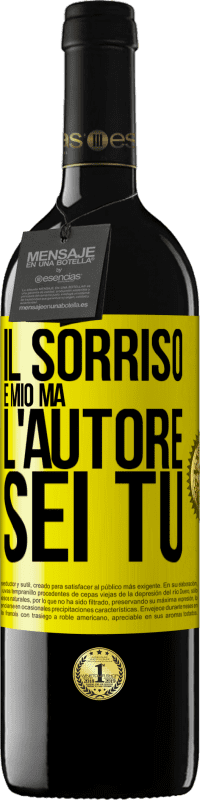 39,95 € | Vino rosso Edizione RED MBE Riserva Il sorriso è mio, ma l'autore sei tu Etichetta Gialla. Etichetta personalizzabile Riserva 12 Mesi Raccogliere 2015 Tempranillo