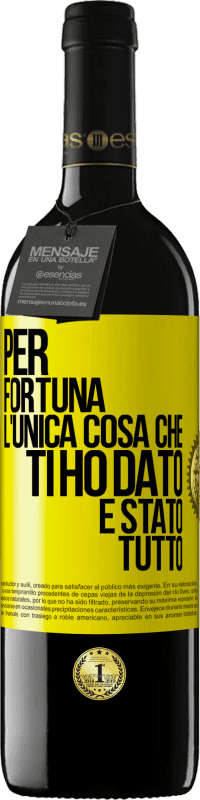 39,95 € Spedizione Gratuita | Vino rosso Edizione RED MBE Riserva Per fortuna l'unica cosa che ti ho dato è stato tutto Etichetta Gialla. Etichetta personalizzabile Riserva 12 Mesi Raccogliere 2016 Tempranillo
