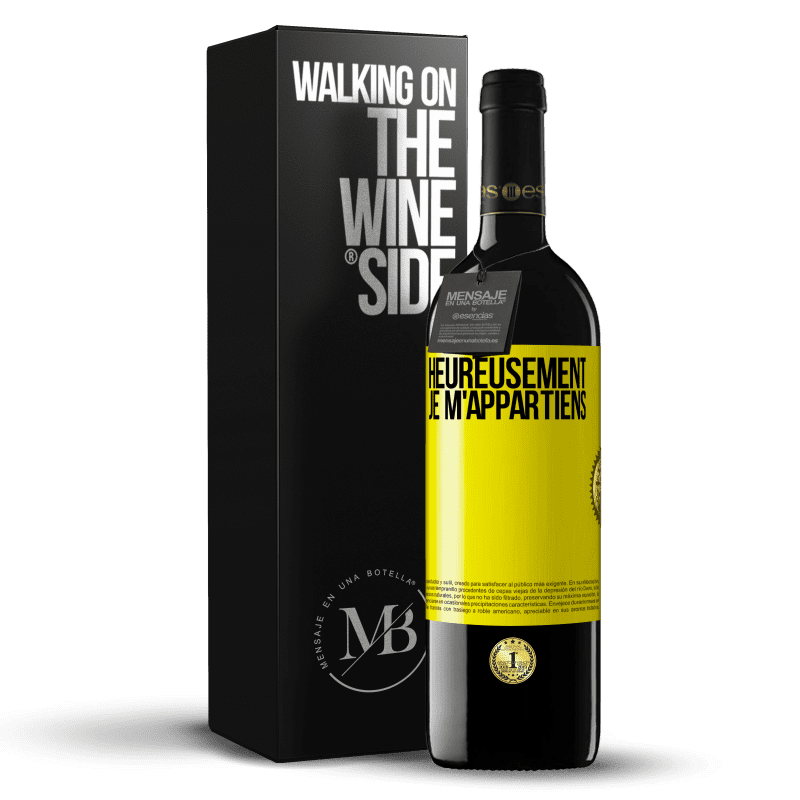 39,95 € Envoi gratuit | Vin rouge Édition RED MBE Réserve Heureusement, je m'appartiens Étiquette Jaune. Étiquette personnalisable Réserve 12 Mois Récolte 2014 Tempranillo