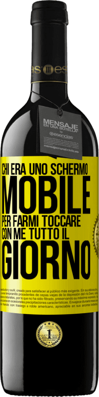 Spedizione Gratuita | Vino rosso Edizione RED MBE Riserva Chi era uno schermo mobile per farmi toccare con me tutto il giorno Etichetta Gialla. Etichetta personalizzabile Riserva 12 Mesi Raccogliere 2014 Tempranillo