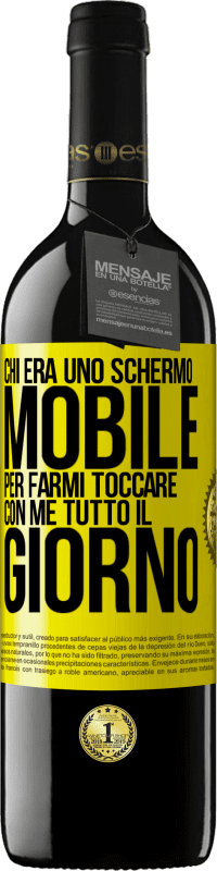 39,95 € Spedizione Gratuita | Vino rosso Edizione RED MBE Riserva Chi era uno schermo mobile per farmi toccare con me tutto il giorno Etichetta Gialla. Etichetta personalizzabile Riserva 12 Mesi Raccogliere 2016 Tempranillo