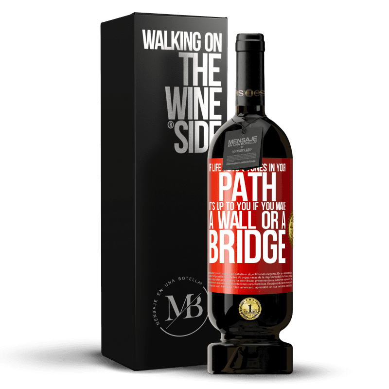 49,95 € Free Shipping | Red Wine Premium Edition MBS® Reserve If life puts stones in your path, it's up to you if you make a wall or a bridge Red Label. Customizable label Reserve 12 Months Harvest 2014 Tempranillo